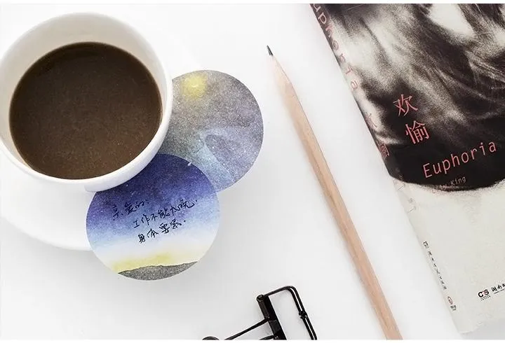 8 PCS Twilight Sticky Notes Dream Notes Starry Memo Pads