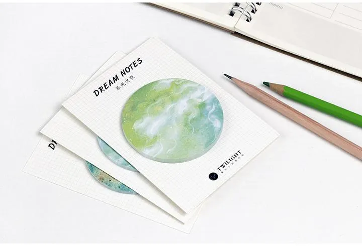 8 PCS Twilight Sticky Notes Dream Notes Starry Memo Pads
