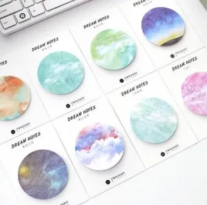 8 PCS Twilight Sticky Notes Dream Notes Starry Memo Pads