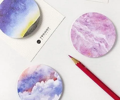 8 PCS Twilight Sticky Notes Dream Notes Starry Memo Pads