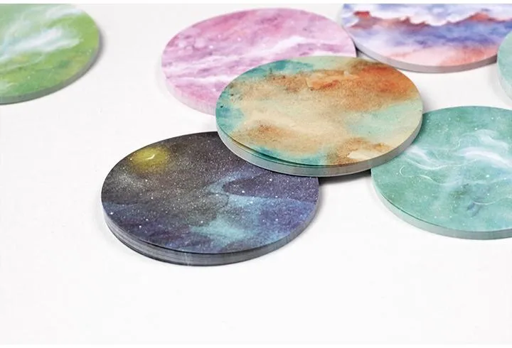 8 PCS Twilight Sticky Notes Dream Notes Starry Memo Pads