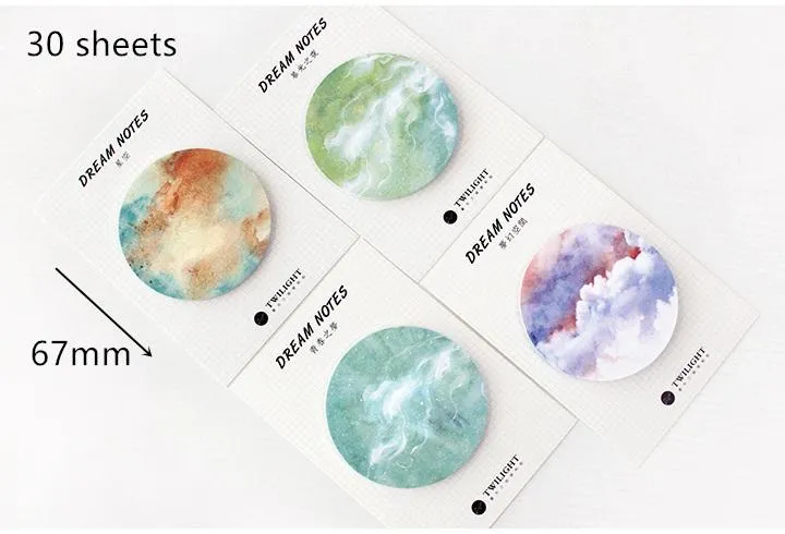 8 PCS Twilight Sticky Notes Dream Notes Starry Memo Pads