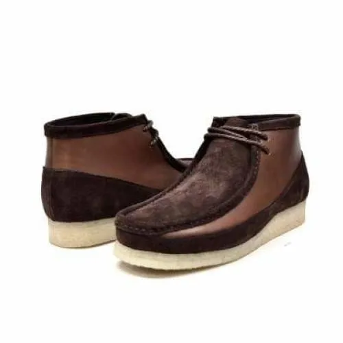British Walkers Walker 100 Wallabee Boots Men's Brown Leather and Suede