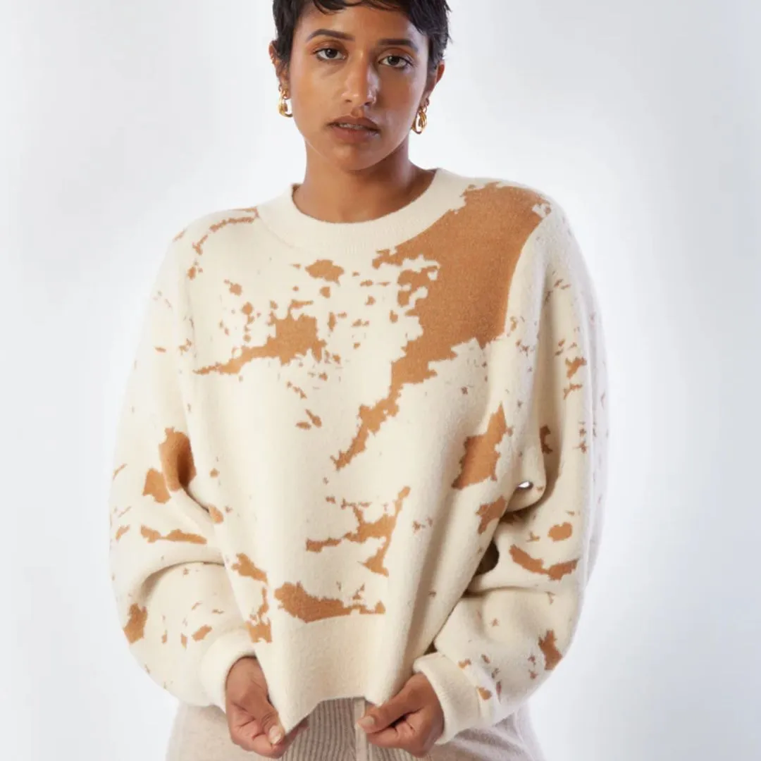 Carrara Abstract Crew Sweater