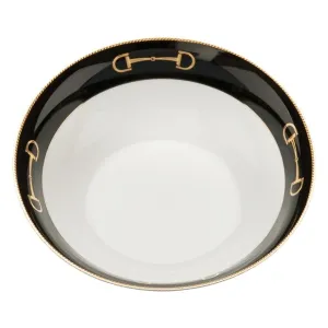Cheval Black Serve Bowl 9" - Julie Wear Equestrian Tableware