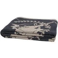 Eco Crest Equestrian Throw Hemp/Black