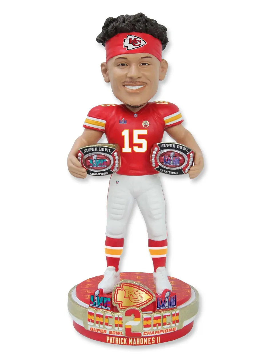 Kansas City Chiefs Patrick Mahomes "Back to Back" Bobble Head