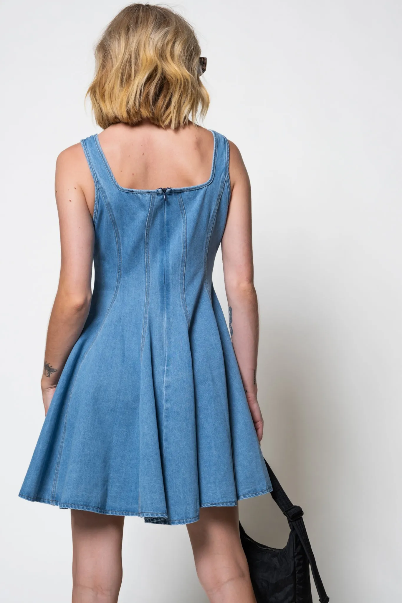 Lark Denim Skater Dress