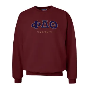 Phi Delt Maroon Old School Crewneck