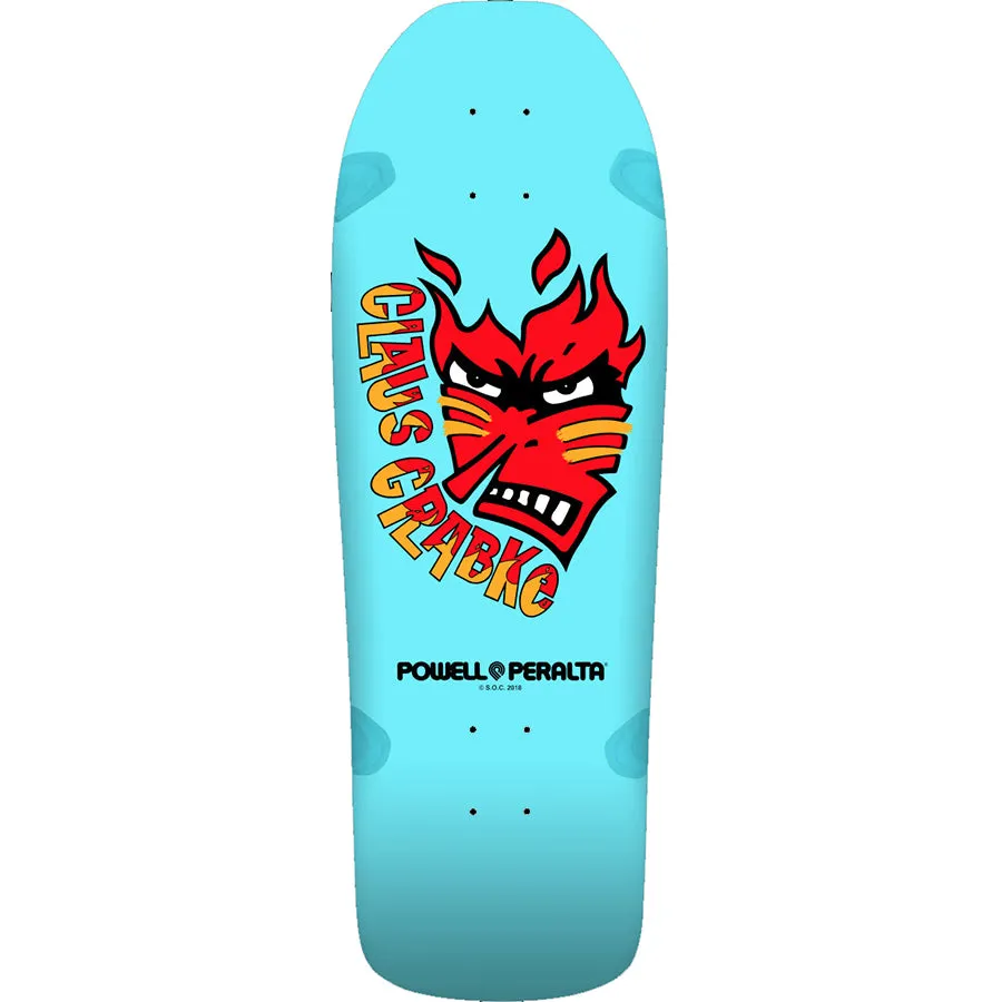 Powell Peralta Claus Grabke Aqua Skateboard Deck 10.25 x 30.5