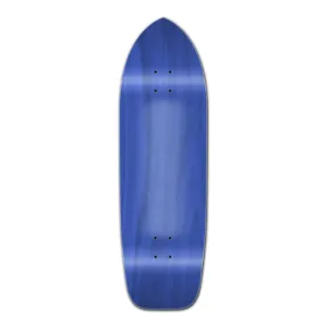 Punked Old School Blank Longboard Deck - Stained Blue