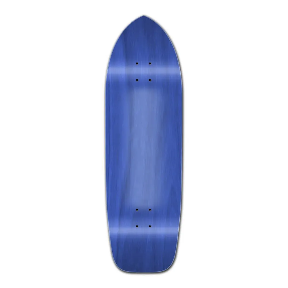 Punked Old School Blank Longboard Deck - Stained Blue