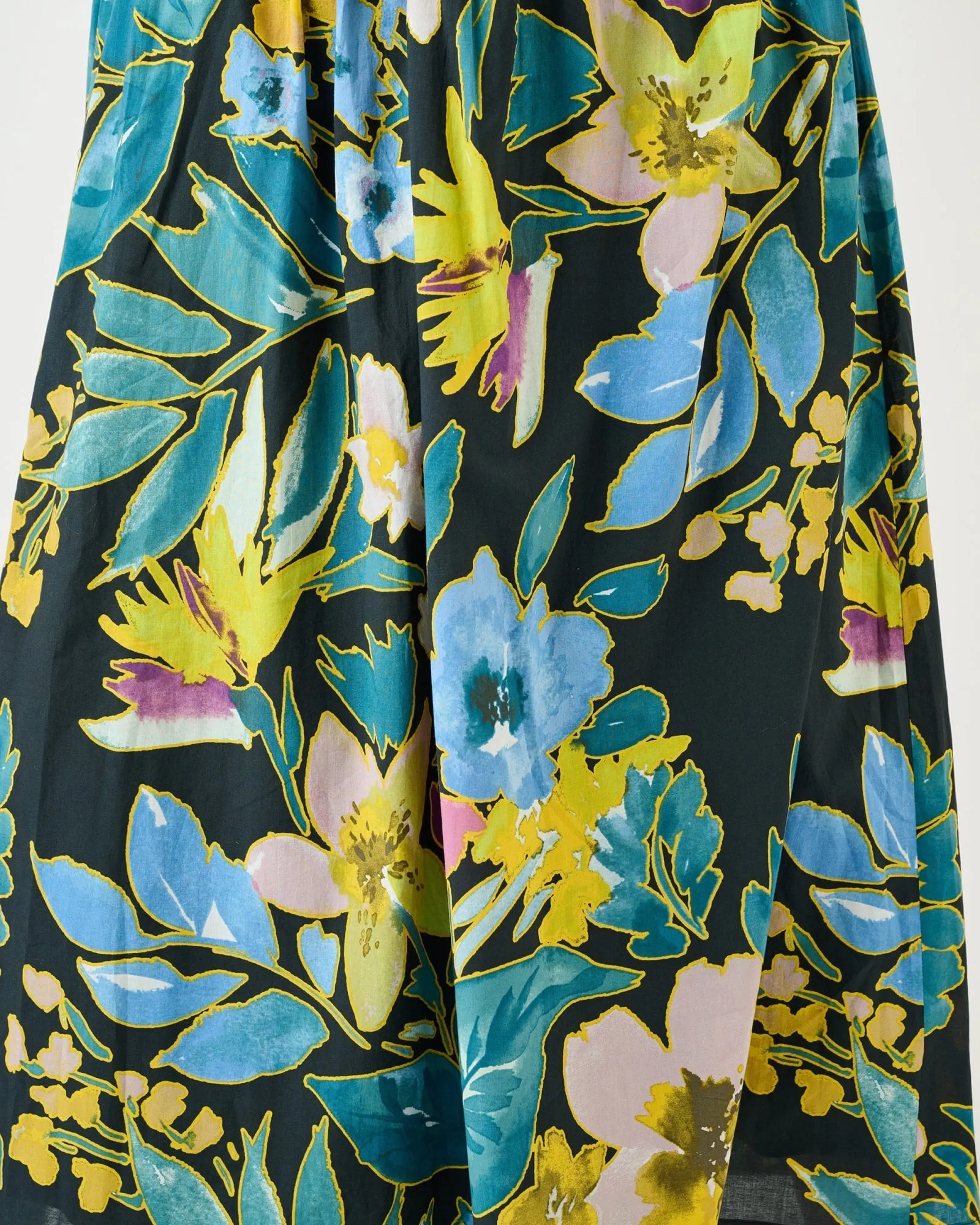 Riley High-Waist Floral Skirt | K724 Black